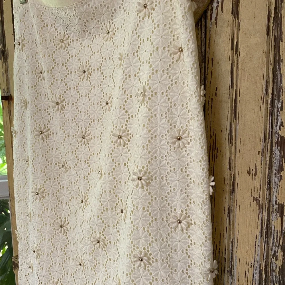 Talbot’s eyelet lace skirt casual bride honeymoon attire size 4